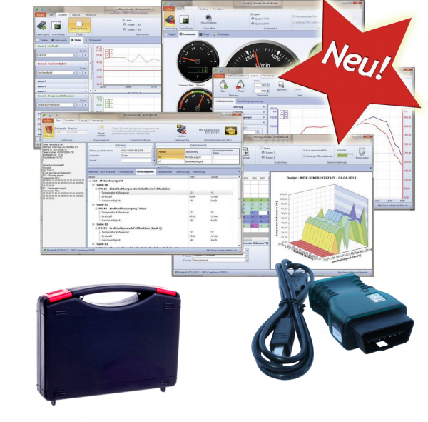 OBD2 Testerset Brotos® B40 mit Interface inkl. Diagnose Software für ALLE KFZ ab Baujahr 2000